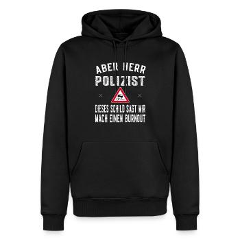 Autotuner Mach Burnouts Poser Posing Spruch - Männer Premium Bio Hoodie - Schwarz - Vorne - Nico (187cm)