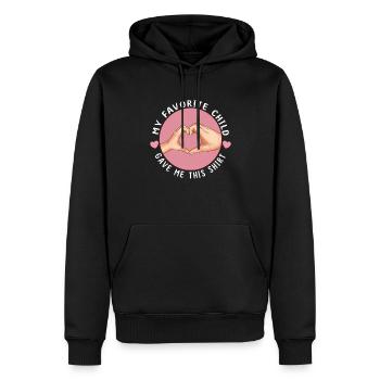 My favorite child gave me this shirt - Muttertag - Männer Premium Bio Hoodie - Schwarz - Vorne - Nico (187cm)