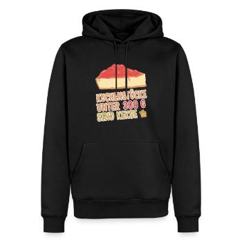 Kuchenstücke unter 300 g sind Kekse - Kuchen essen - Männer Premium Bio Hoodie - Schwarz - Vorne - Nico (187cm)