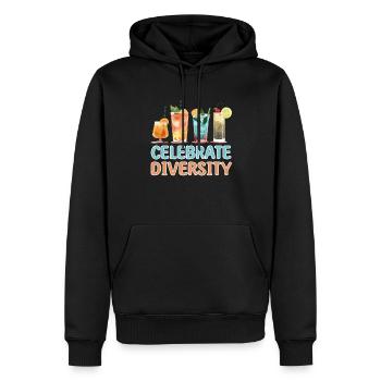 Celebrate Diversity Cocktail Party Cocktails - Men’s Premium Organic Hoodie - black - Front - Nico (187cm)