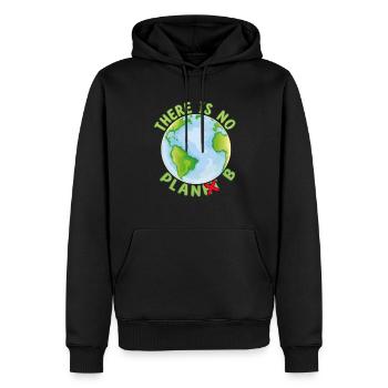 There is no Plan B Earth - Männer Premium Bio Hoodie - Schwarz - Vorne - Nico (187cm)