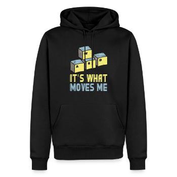 WASD c’est ce qui me touche - Gaming Gamer Geek - Sweat à capuche Premium bio Homme - noir - Devant - Nico (187cm)