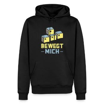 WASD bewegt mich - Zogger PC Spieler PC Gamer - Männer Premium Bio Hoodie - Schwarz - Vorne - Nico (187cm)