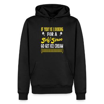 Si vous êtes à la recherche d’un service moelleux - pickleball - Sweat à capuche Premium bio Homme - noir - Devant - Nico (187cm)