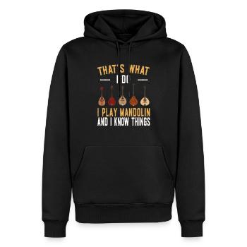 Thats what I do i play mandolin - Mandoline - Men’s Premium Organic Hoodie - black - Front - Nico (187cm)