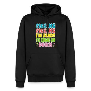 Choisissez-moi Choisissez-moi Je suis prêt à descendre - Sweat à capuche Premium bio Homme - noir - Devant - Nico (187cm)