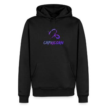 Capricorn Zodiac - Men’s Premium Organic Hoodie - black - Front - Nico (187cm)