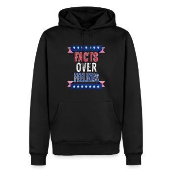 Facts over Feelings - US Elections 2024 USA Elections - Men’s Premium Organic Hoodie - black - Front - Nico (187cm)