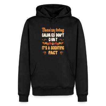 Thanksgiving calories dont count - Thanksgiving - Männer Premium Bio Hoodie - Schwarz - Vorne - Nico (187cm)