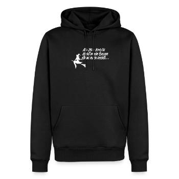 Ab 250 KM/H zieht mein Besen nach rechts - Hexe - Männer Premium Bio Hoodie - Schwarz - Vorne - Nico (187cm)