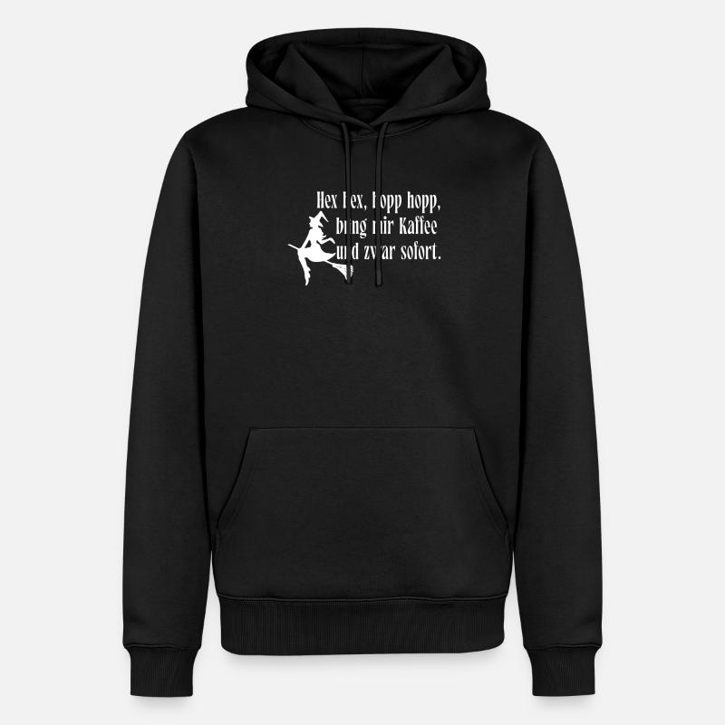 Hexen Spruch - Kaffee Hexe Hexerei - Männer Premium Bio Hoodie - Schwarz