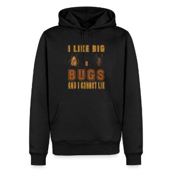I like big bugs and i cannot lie - Entomologe - Männer Premium Bio Hoodie - Schwarz - Vorne - Nico (187cm)
