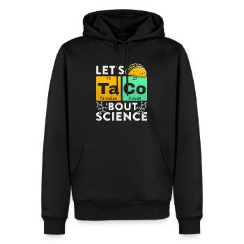 Disons drôle Taco Bout Science Chimie Humour - Sweat à capuche Premium bio Homme - noir - Devant - Nico (187cm)