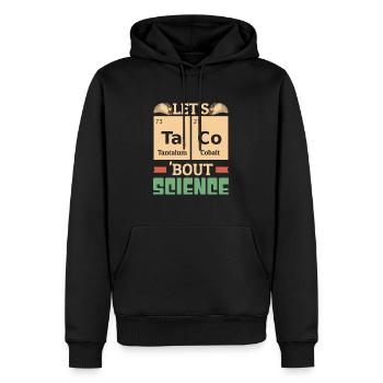Enseignant, Étudiant, Drôle, Blague, Let’s Taco, Bout Science - Sweat à capuche Premium bio Homme - noir - Devant - Nico (187cm)