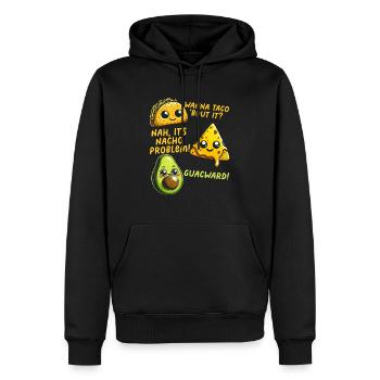 Lustiger Spruch Taco Nacho Avocado Humor Witzig - Männer Premium Bio Hoodie - Schwarz - Vorne - Nico (187cm)