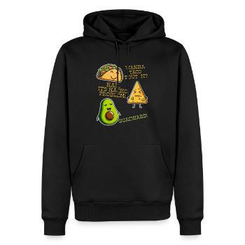 Lustiger Spruch Taco Nacho Avocado Humor Witzig - Männer Premium Bio Hoodie - Schwarz - Vorne - Nico (187cm)