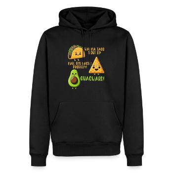 Lustiger Spruch Taco Nacho Avocado Humor Witzig - Männer Premium Bio Hoodie - Schwarz - Vorne - Nico (187cm)