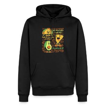 Lustiger Spruch Taco Nacho Avocado Humor Witzig - Männer Premium Bio Hoodie - Schwarz - Vorne - Nico (187cm)