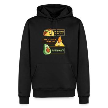 Lustiger Spruch Taco Nacho Avocado Humor Lustig - Männer Premium Bio Hoodie - Schwarz - Vorne - Nico (187cm)