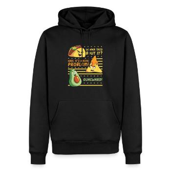 Lustiger Spruch Taco Nacho Avocado Humor Witzig - Männer Premium Bio Hoodie - Schwarz - Vorne - Nico (187cm)