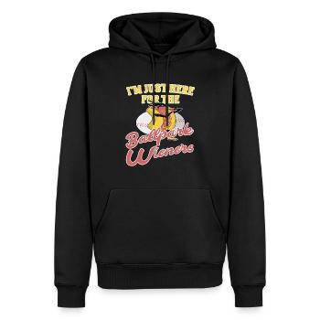 Im just here for the Ballpark wieners Baseball - Männer Premium Bio Hoodie - Schwarz - Vorne - Nico (187cm)