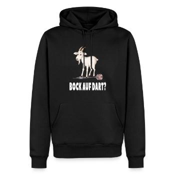 Bock auf Dart? - Dart Spieler Darten Darts - Männer Premium Bio Hoodie - Schwarz - Vorne - Nico (187cm)