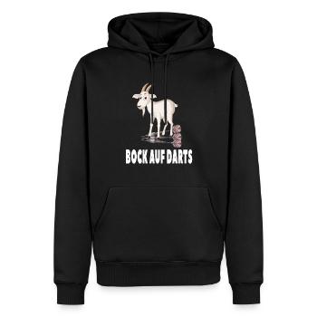 Bock auf Darts - Dart Spieler Darten Darts - Männer Premium Bio Hoodie - Schwarz - Vorne - Nico (187cm)