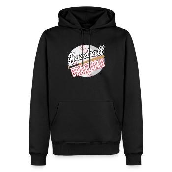 Baseball Opa Grandfather Baseball Grandpa - Männer Premium Bio Hoodie - Schwarz - Vorne - Nico (187cm)
