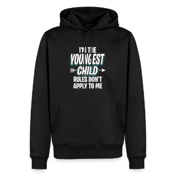 Familie Kinder Geschwister Lustig Geschenkidee - Männer Premium Bio Hoodie - Schwarz - Vorne - Nico (187cm)