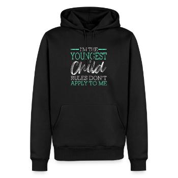 Famille Enfants Frères et sœurs Idée Cadeau Drôle - Sweat à capuche Premium bio Homme - noir - Devant - Nico (187cm)