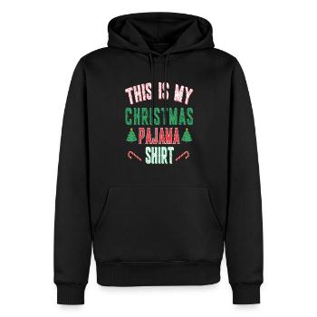 This is my Christmas Pajama Shirt - Weihnachten - Männer Premium Bio Hoodie - Schwarz - Vorne - Nico (187cm)