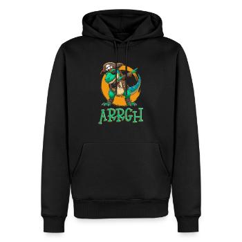 Halloween Pirate Saying Outfit Costume Arrgh - Men’s Premium Organic Hoodie - black - Front - Nico (187cm)