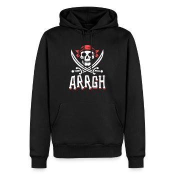 Halloween Piraten Spruch Outfit Kostüm Arrgh - Männer Premium Bio Hoodie - Schwarz - Vorne - Nico (187cm)