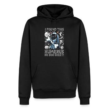 Halloween Katze Geist Humor Spruch Lustig - Männer Premium Bio Hoodie - Schwarz - Vorne - Nico (187cm)