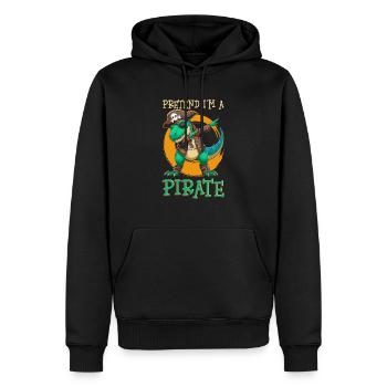 Halloween Pirate Dire Tenue Costume Drôle - Sweat à capuche Premium bio Homme - noir - Devant - Nico (187cm)