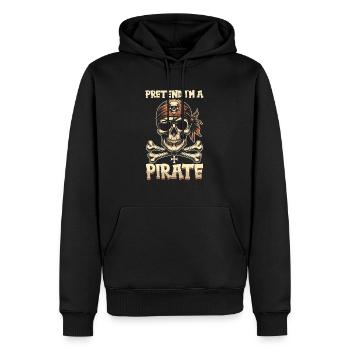 Halloween Pirate Dire Tenue Costume Drôle - Sweat à capuche Premium bio Homme - noir - Devant - Nico (187cm)