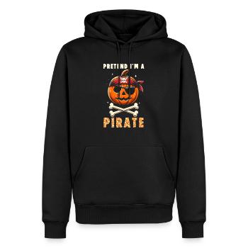 Halloween Pirate Dire Tenue Costume Drôle - Sweat à capuche Premium bio Homme - noir - Devant - Nico (187cm)