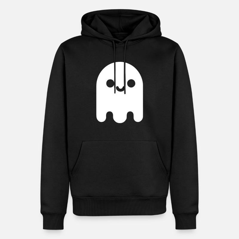Halloween Geist - Männer Premium Bio Hoodie - Schwarz
