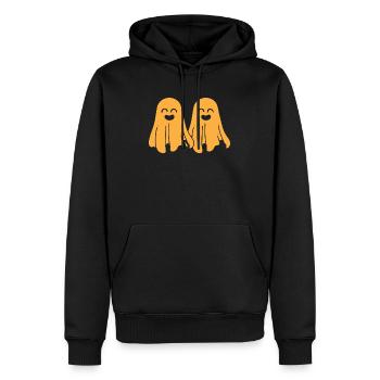 Halloween Geister - Männer Premium Bio Hoodie - Schwarz - Vorne - Nico (187cm)
