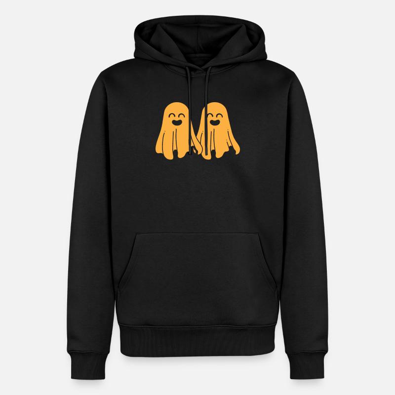 Fantômes d’Halloween - Sweat à capuche Premium bio Homme - noir
