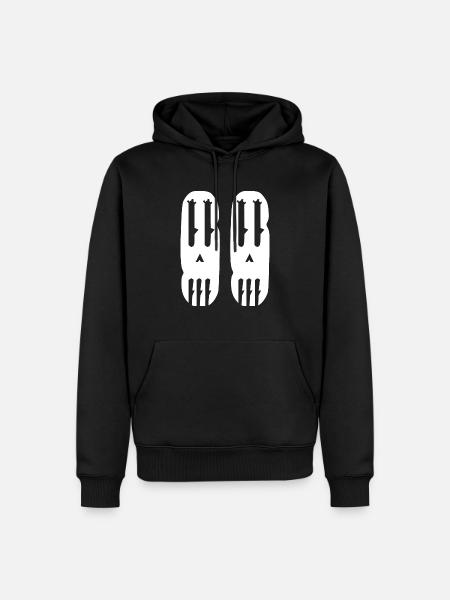 Halloween Geist Schädel - Männer Premium Bio Hoodie - Schwarz