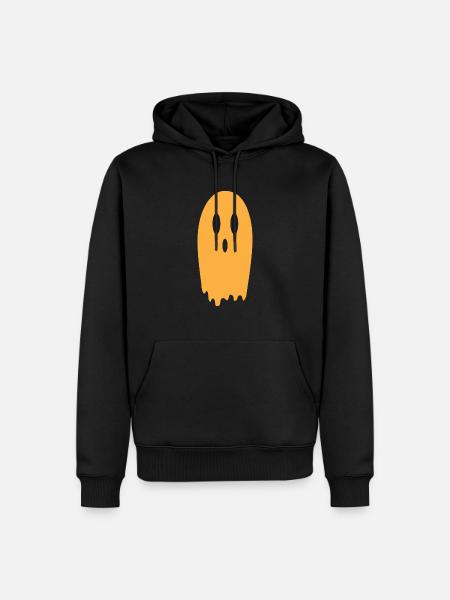 Halloween Geist - Männer Premium Bio Hoodie - Schwarz