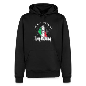 Italiener Italien Lustiger Spruch Geschenkidee - Männer Premium Bio Hoodie - Schwarz - Vorne - Nico (187cm)
