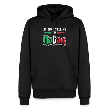 Italiener Italien Lustiger Spruch Geschenkidee - Männer Premium Bio Hoodie - Schwarz - Vorne - Nico (187cm)