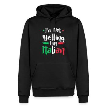 Italiener Italien Lustiger Spruch Geschenkidee - Männer Premium Bio Hoodie - Schwarz - Vorne - Nico (187cm)