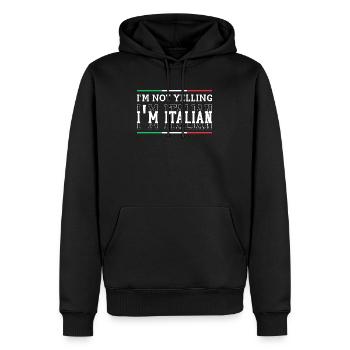 Italiener Italien Lustiger Spruch Geschenkidee - Männer Premium Bio Hoodie - Schwarz - Vorne - Nico (187cm)
