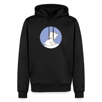 Baby Polar Bear - Sweat à capuche Premium bio Homme - noir - Devant - Nico (187cm)