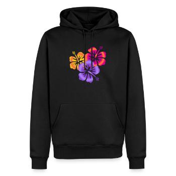 Hibiscus Drilling - Männer Premium Bio Hoodie - Schwarz - Vorne - Nico (187cm)