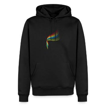 Rainbow - Sweat à capuche Premium bio Homme - noir - Devant - Nico (187cm)