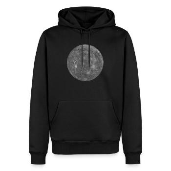 Planeten: Merkur - Männer Premium Bio Hoodie - Schwarz - Vorne - Nico (187cm)